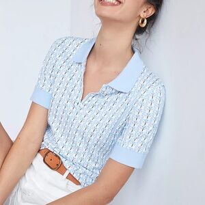 Maeve by Anthropologie Springtime Polo Top